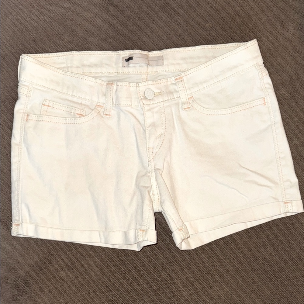 Levi’s White Denim Shorts